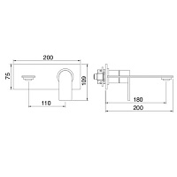 Treemme 3.6MM Смеситель для раковины, встраиваемый, цвет: нержавеющая сталь RWIT9AA5IS02