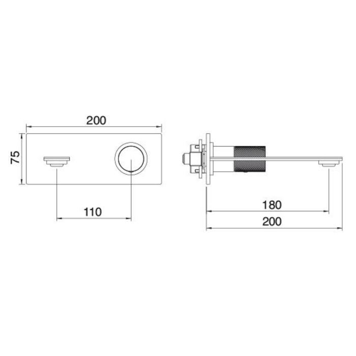 Treemme 3.6MM Смеситель для раковины, встраиваемый, цвет: нержавеющая сталь RWIT9AA5IS21
