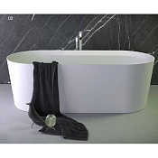 Knief Pearl Ванна из K-Stone отдельностоящая 172x81 см, со сливом-переливом, цвет: белый матовый 0600-052-01