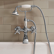 Sbordoni Firenze Смеситель для ванны настенный с ручным душем и гибким шлангом, цвет: хром FI116CR