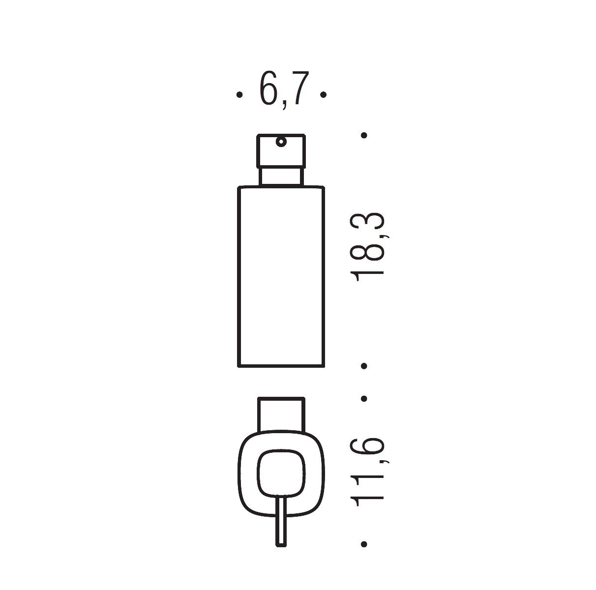Colombo Design Trenta Дозатор для жидкого мыла, подвесной, с металлической колбой, цвет: chrome B9340.CR