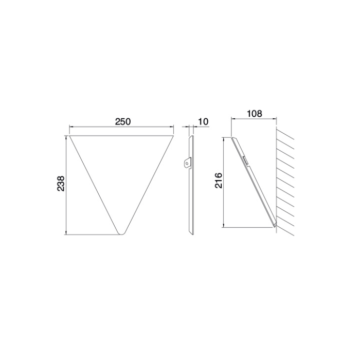 Treemme Tonda Полочка угловая, цвет: белый IT1Z36BBZZZZ
