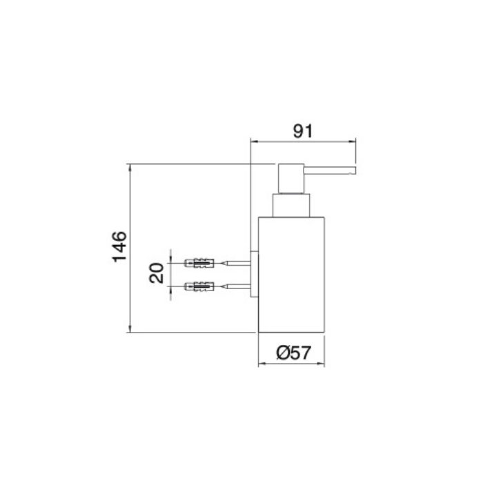 Treemme Filo Дозатор для жидкого мыла, подвесной, цвет: черный IT1Z41NNZZZZ