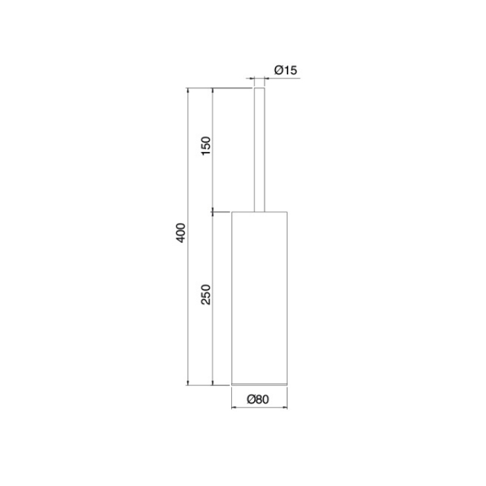 Treemme Filo Ершик для унитаза подвесной с латунной колбой, цвет: золото IT2Z07DDZZZZ