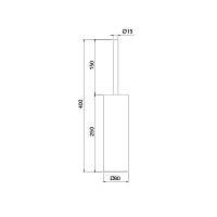 Treemme Filo Ершик для унитаза подвесной с латунной колбой, цвет: золото IT2Z07DDZZZZ