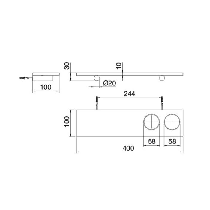 Treemme Tonda Полочка 40 см, цвет: хром IT2Z16CCZZZZ
