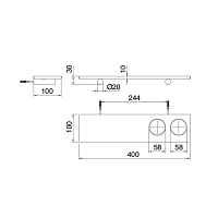 Treemme Filo Полочка 40 см, цвет: золото IT2Z16DDZZZZ