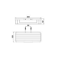 Treemme Filo Полочка-решетка 30 см, цвет: черный IT3Z02NNZZZZ