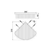 Treemme Tonda Полочка-решетка угловая, цвет: хром IT3Z36CCZZZZ