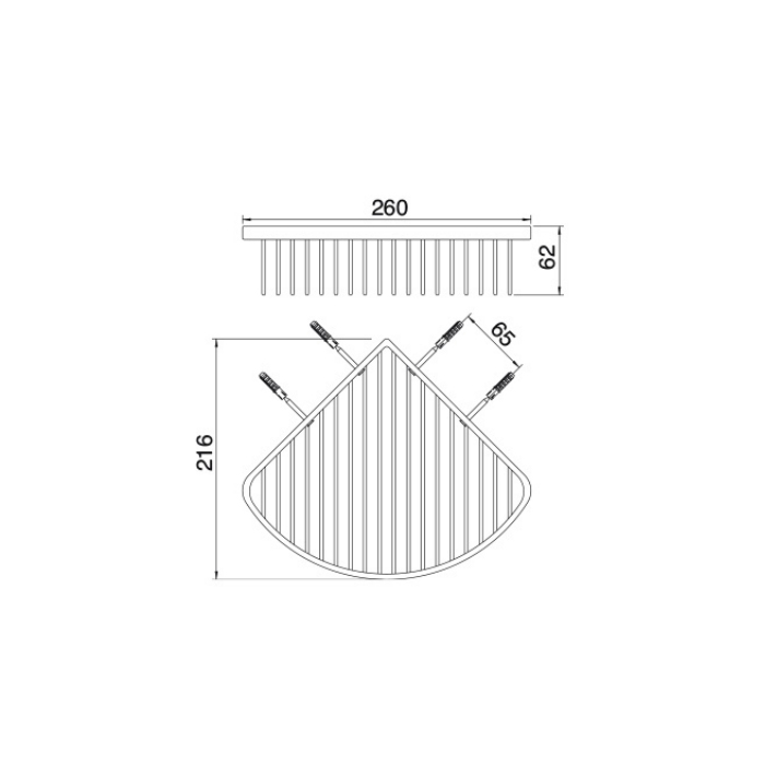 Treemme Filo Полочка-решетка угловая, цвет: золото IT3Z36DDZZZZ