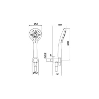 Treemme Hask Ручной душ, цвет: черный матовый RWIT2705NN75