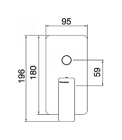Treemme Hask Смеситель для душа, встраиваемый, цвет: черный матовый RWIT6A49NN80