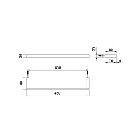 Treemme Quadra Полотенцедержатель 45 см, цвет: золото IT1Z06DDZZZZ