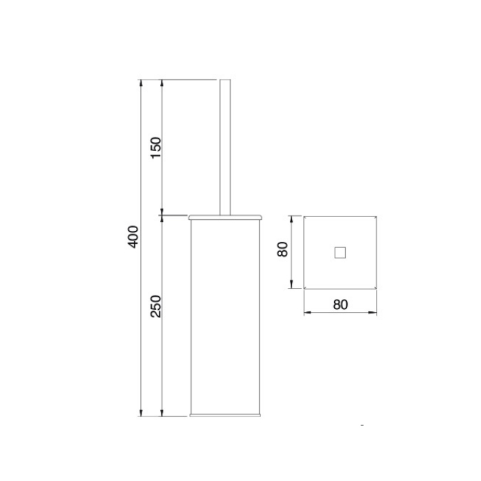 Treemme Quadra Ершик напольный, цвет: черный IT1Z07NNZZZZ