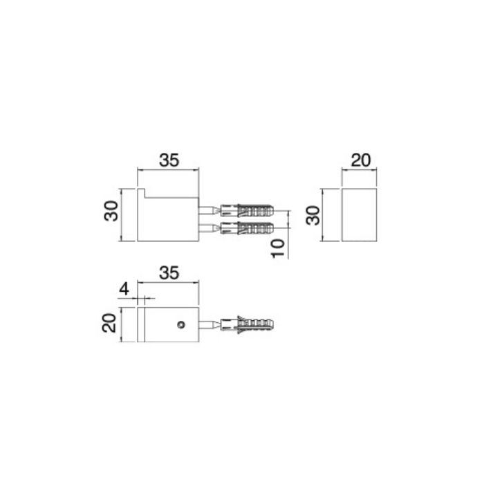 Treemme Quadra Крючок, цвет: черный IT1Z11NNZZZZ