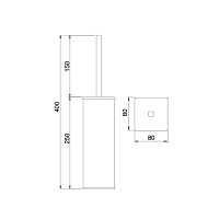 Treemme Quadra Ершик подвесной, цвет: хром IT1Z13CCZZZZ