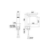 Treemme Ios Смеситель для раковины, на 1 отв., цвет: черный матовый IT2A11NNRMZZ