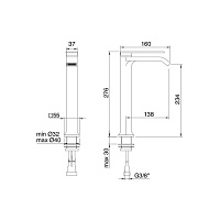 Treemme Ios Смеситель для раковины, на 1 отв., цвет: черный матовый IT2A18NNRMZZ