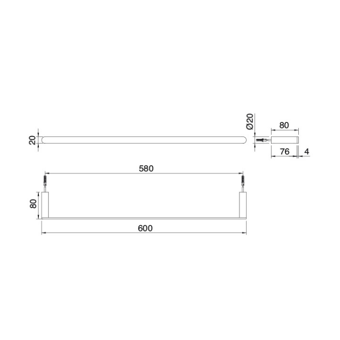 Treemme Tonda Полотенцедержатель 60 см, цвет: хром IT2Z05CCZZZZ