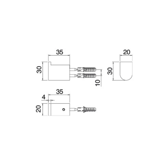 Treemme Tonda Крючок, цвет: черный IT2Z11NNZZZZ
