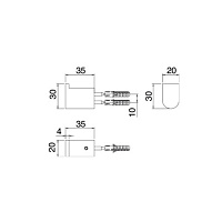 Treemme Tonda Крючок, цвет: черный IT2Z11NNZZZZ
