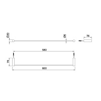 Treemme Filo Полотенцедержатель 60 см, цвет: хром IT3Z05CCZZZZ