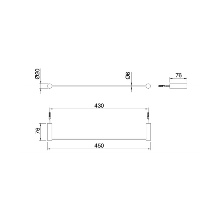 Treemme Filo Полотенцедержатель 45 см, цвет: золото IT3Z06DDZZZZ