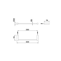 Treemme Filo Полотенцедержатель 30 см, цвет: хром IT3Z24CCZZZZ