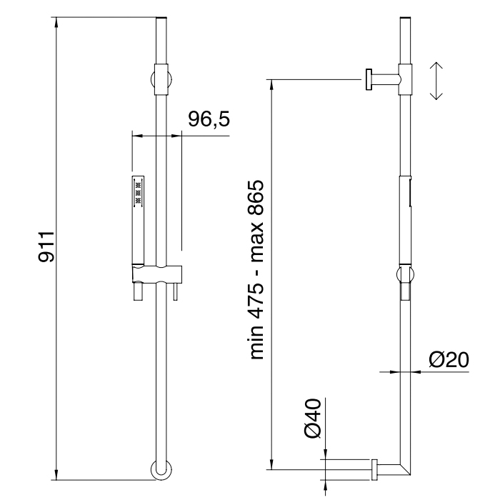 Treemme Ios Душевой гарнитур с ручным душем, цвет: золото 24k IT6529DDZZZZ