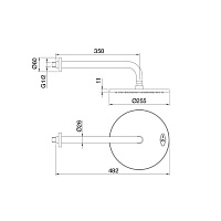 Treemme 3.6MM Верхний душ d25 см, цвет: нержавеющая сталь IT6599ISZZVS