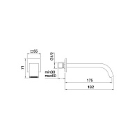 Treemme Ios Излив для ванны 17,5 см, цвет: хром IT7A63CCZZHF