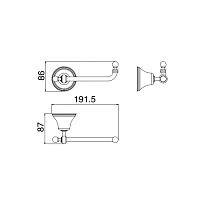 Treemme 8200 Держатель для туалетной бумаги, подвесной, цвет: золото IT8201DDZZZZ