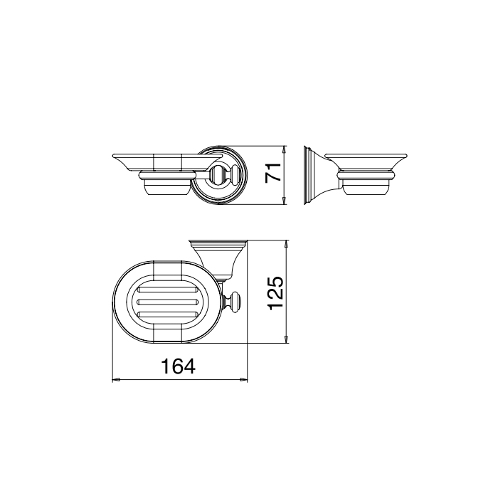 Treemme 8200 Мыльница подвесная, цвет: золото IT8203DDZZPP