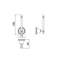 Treemme 8200 Держатель для запасного рулона, подвесной, цвет: золото IT8228DDZZZZ