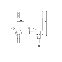 Treemme Ios Ручной душ, цвет: золото 24k RWIT2705DD74
