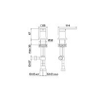 Treemme Ios Смеситель для раковины, на 1 отв., цвет: хром RWIT2A68CC02