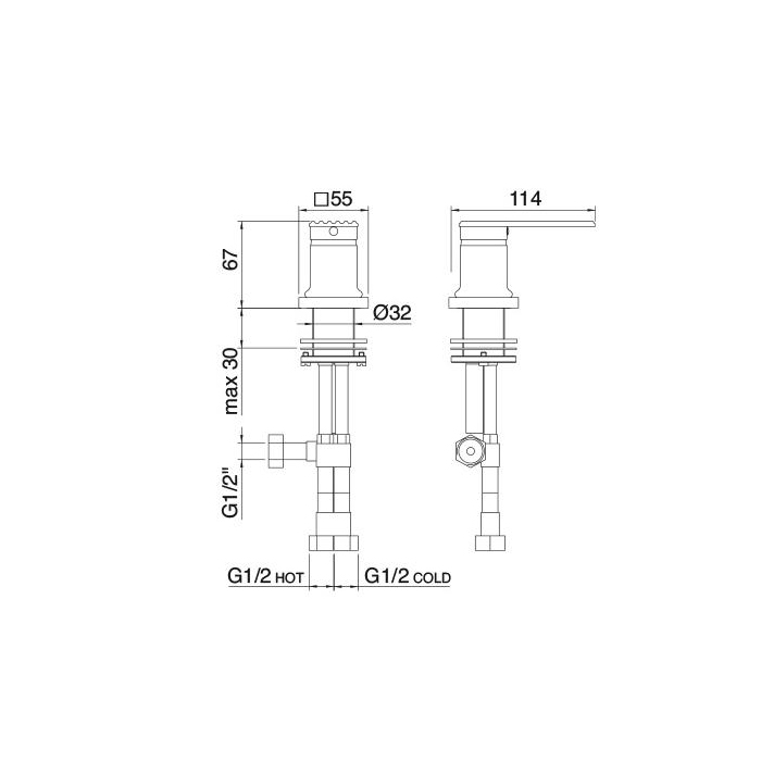 Treemme Ios Смеситель для раковины, на 1 отв., цвет: черный матовый RWIT2A68NN02