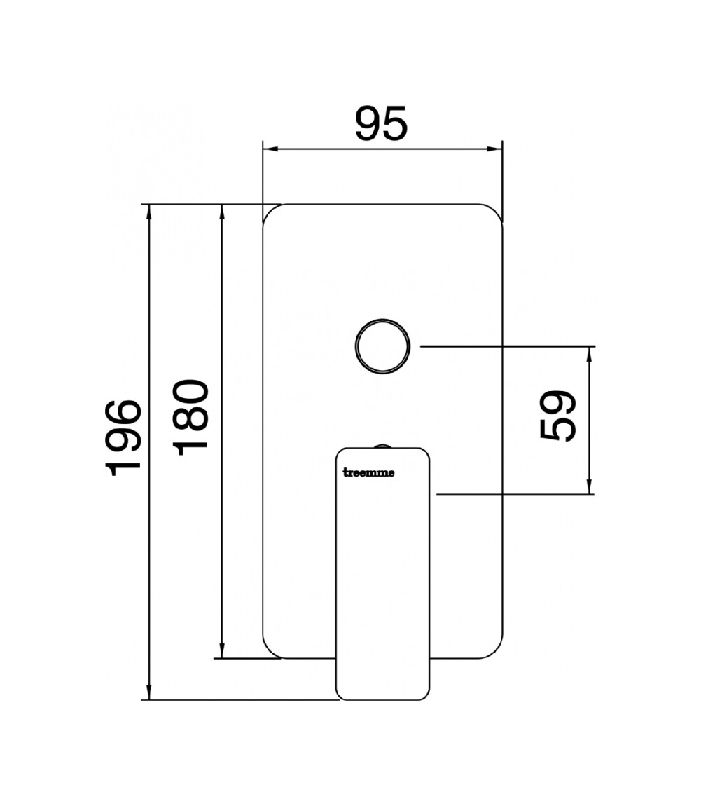 Treemme Hask Смеситель для душа, встраиваемый, цвет: хром RWIT6A49CC80
