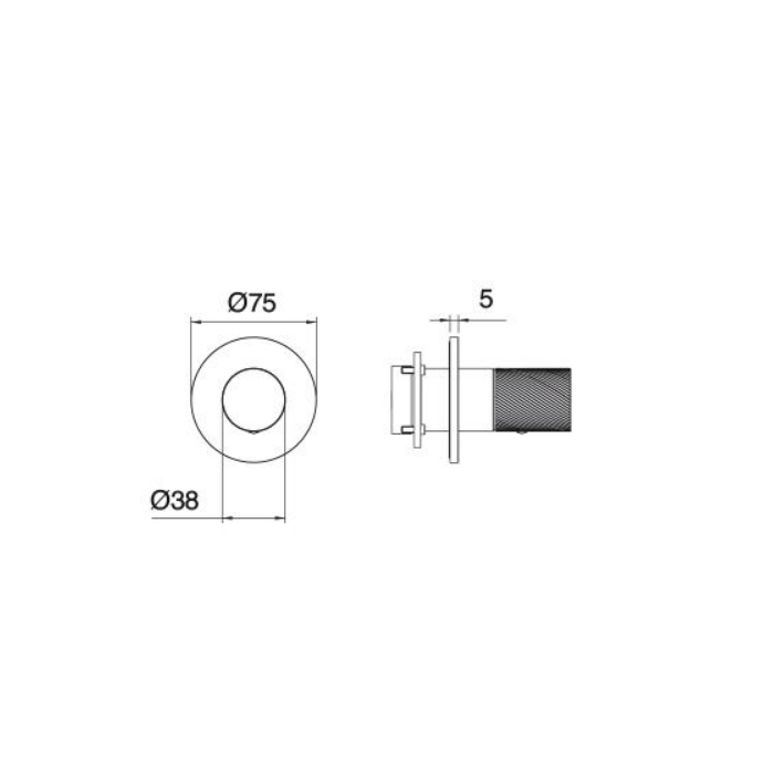 Treemme 3.6MM Смеситель для душа, встраиваемый, цвет: нержавеющая сталь RWIT9AC8IS02