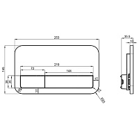 Villeroy & Boch Viconnect Панель смыва для унитаза, цвет: черный матовый 922490AN