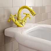 Sbordoni Firenze Смеситель для биде на 1 отв. с донным клапаном, цвет: латунь FI85bON