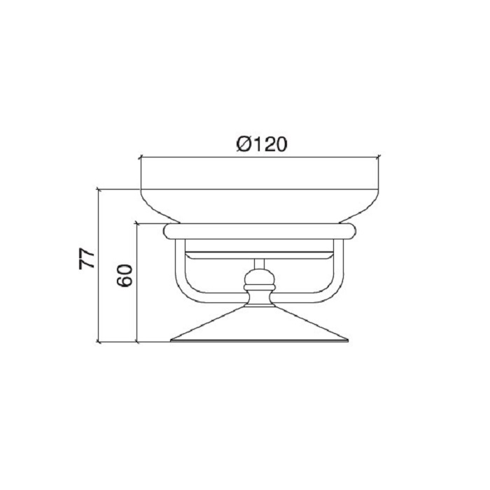 Sbordoni Flora Мыльница с керамической чашей, подвесная, цвет: хром FL100CR
