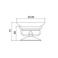 Sbordoni Flora Мыльница с керамической чашей, подвесная, цвет: латунь FL100ON