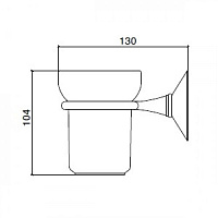 Sbordoni Flora Стакан подвесной, керамический, цвет: никель FL101NI