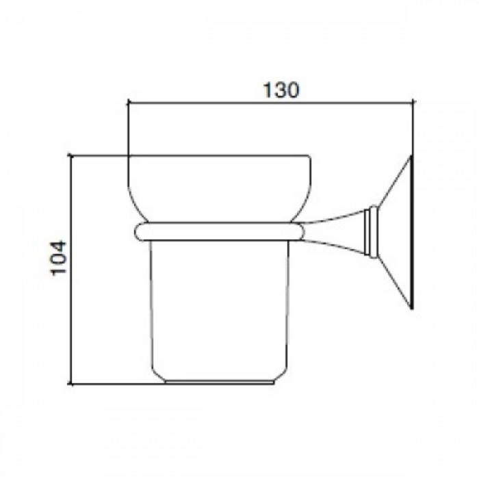 Sbordoni Flora Стакан подвесной, керамический, цвет: черный никель FL101NN