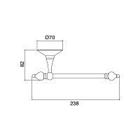 Sbordoni Flora Держатель для туалетной бумаги, цвет: латунь FL102ON