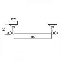 Sbordoni Flora Полотенцедержатель 40 см, цвет: хром FL103CR