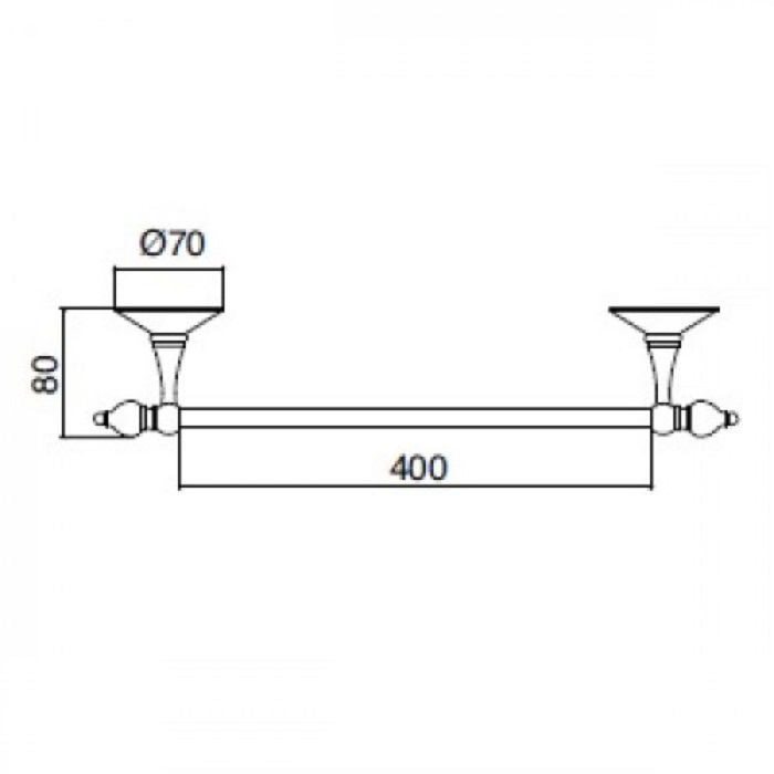 Sbordoni Flora Полотенцедержатель 40 см, цвет: латунь FL103ON