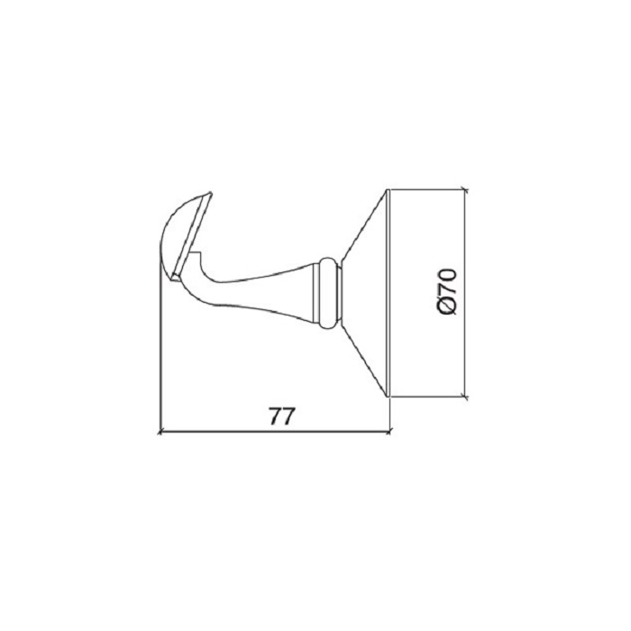 Sbordoni Flora Крючок одинарный, цвет: латунь FL107ON