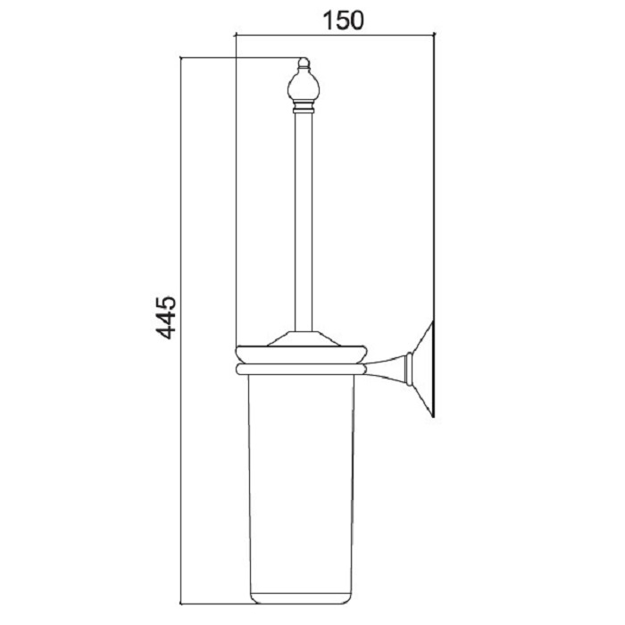 Sbordoni Flora Ершик для унитаза подвесной с керамической колбой, цвет: черный никель FL111NN
